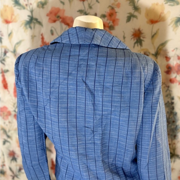 Vintage Georgia Bullock Blue Plaid Skirt Suit Set - Picture 6 of 16